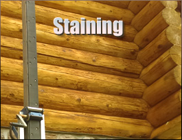  Stow, Ohio Log Home Staining